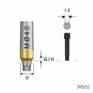 Абатмент ST FreeForm мини 6-гранник D-4.0 G/H-3.0 Osstem