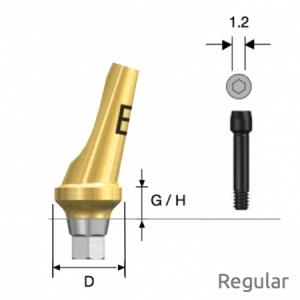 Абатмент угловой GS стандарт 6-гранник D-6.0 G/H-2 (тип В) угол-17° градусов