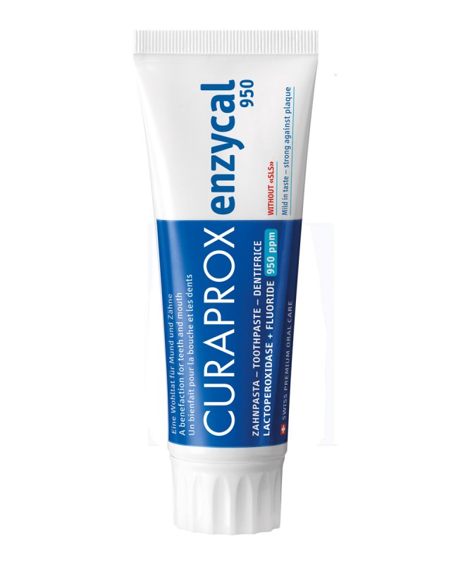Зубная паста Curaprox Enzycal 950 ppm, 75 мл.
