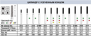 Боры алмазные 318 - 3 шт.